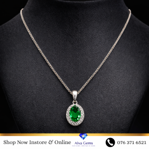 Green Zircon Pendant Necklace