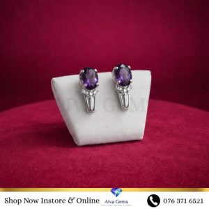 Amethyst Stud Earrings